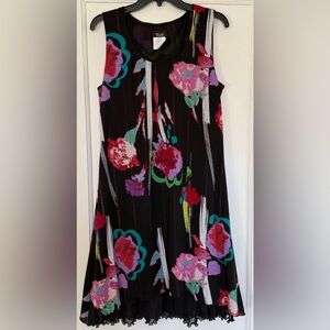 Bali Corp Floral Sleeveless Ruffle Dress